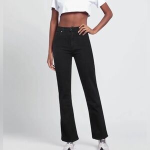 Women's Black Straight Leg Jeans